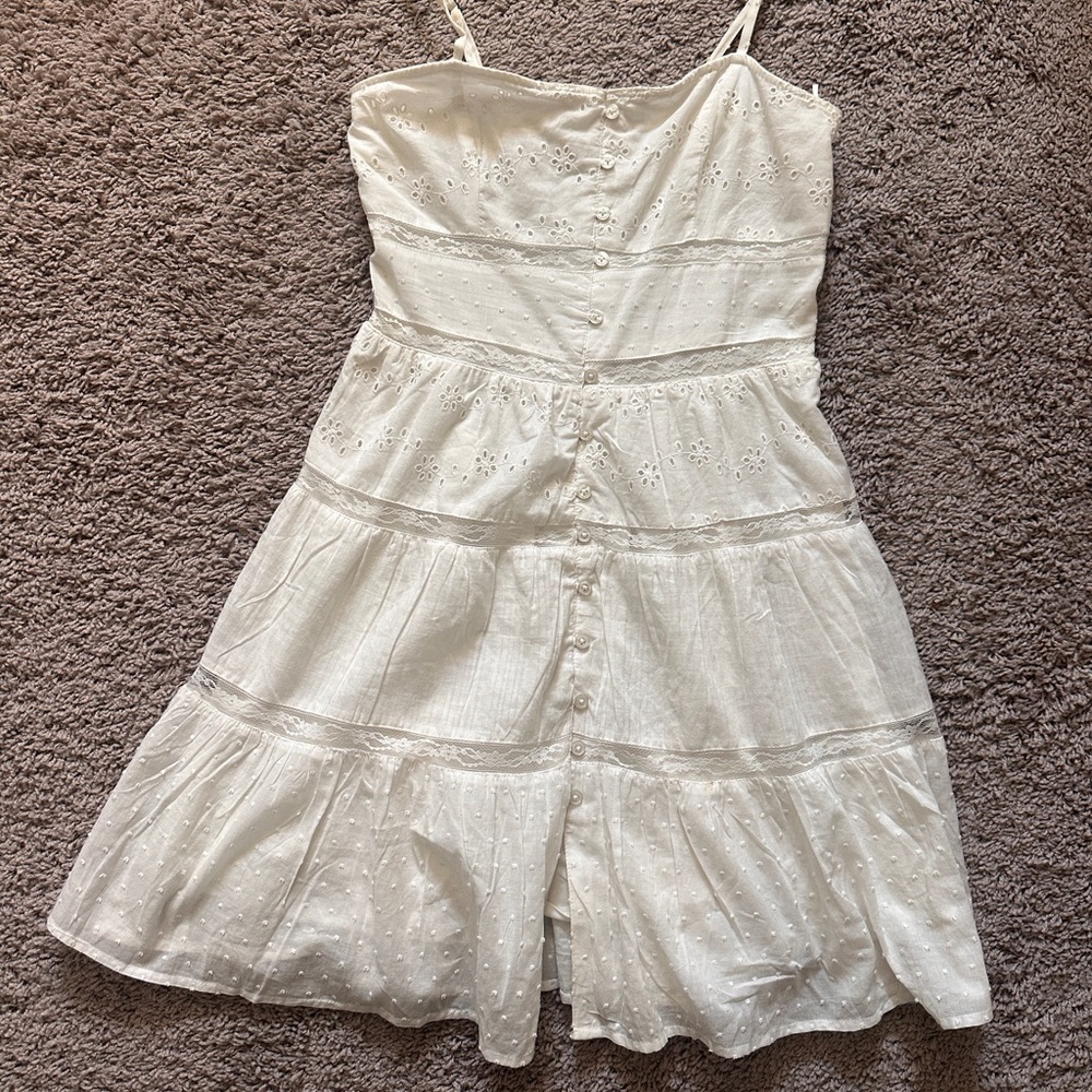 Aeropostale White Eyelet Midi Dress